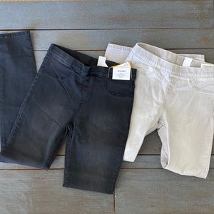 NWT H&M Denim Skinny Jeans Leggings Jeggings Black Gray Size 7 - 8
